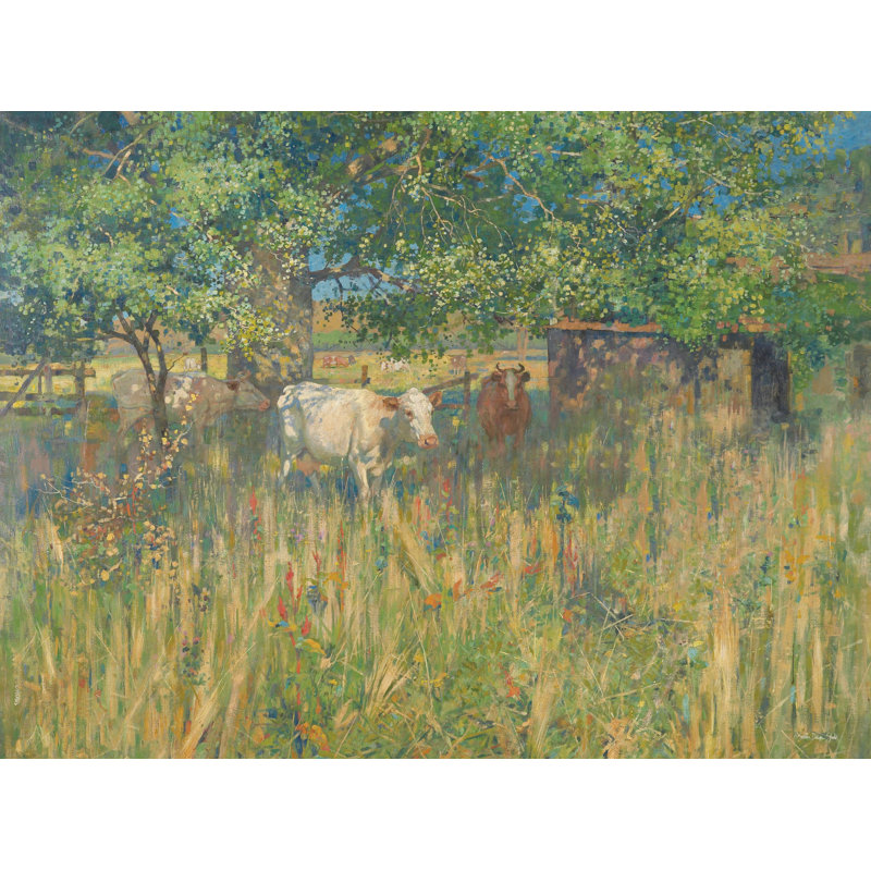 " Field Cows " by Stellar Design Studio, 8" H x 12" W