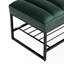 Banc capitonné avec tablette en métal et banc en métal Sherpa-539824130