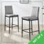 Milton Luxury Breakfast Bar Stool in Quilted Design Velvet Silver Leg - Modern Chic Kitchen-882615807