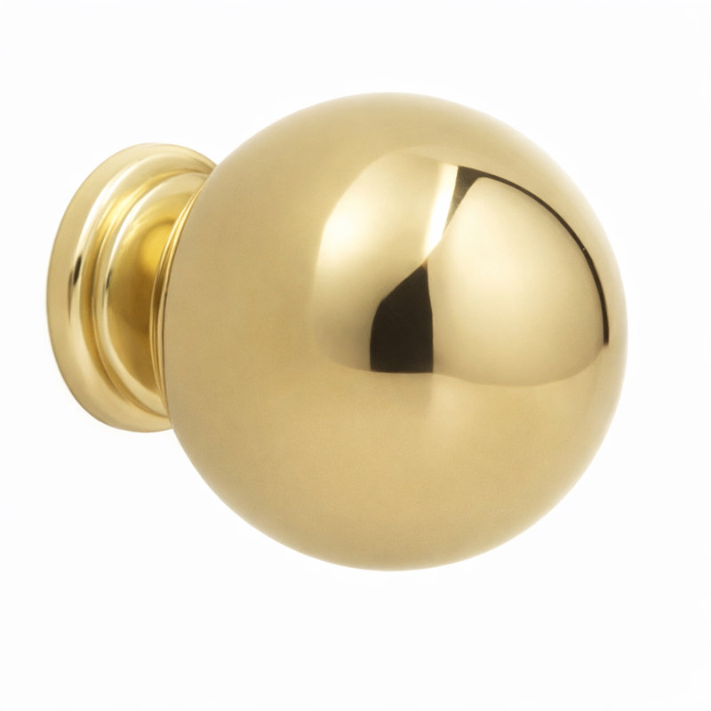 The Perfect Ball Knob - poignée en or poli de 1-1 / 4 po, Or poli