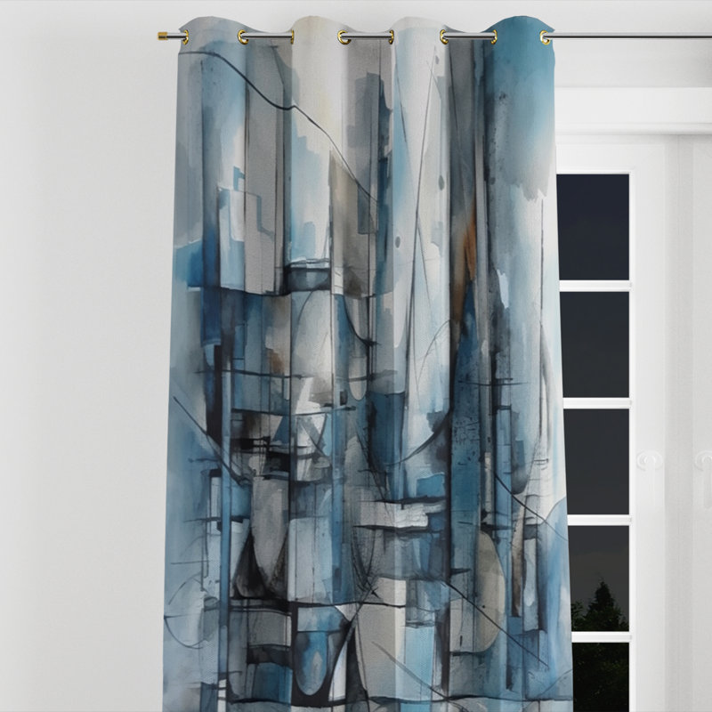 Otstot - Rideau moderne en velours avec œillets - obscurcissant - 1 panneau, l 52" x L 84", Œillets dorés