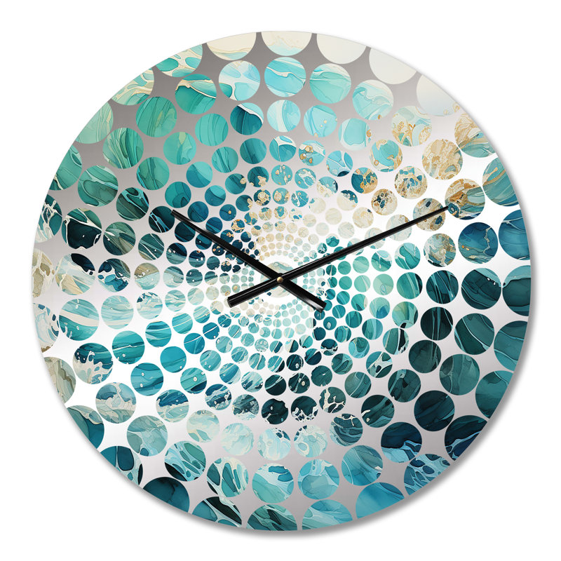 Horloge murale Oceanic Collage III - Collages abstraits, Petit
