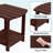 Outdoor HDPE Adirondack 2-Tier Weatherproof Patio Side Table-1173014595