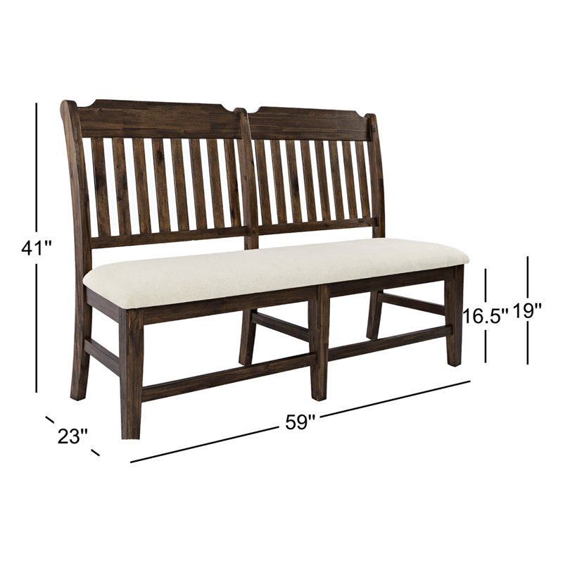 Alisher Polyester Blend Upholstered Bench