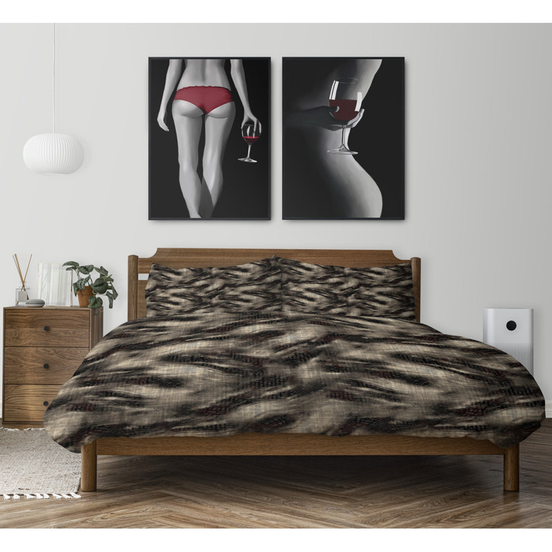 Twill Abstract Comforter, King Comforter + 2 King Pillowcases
