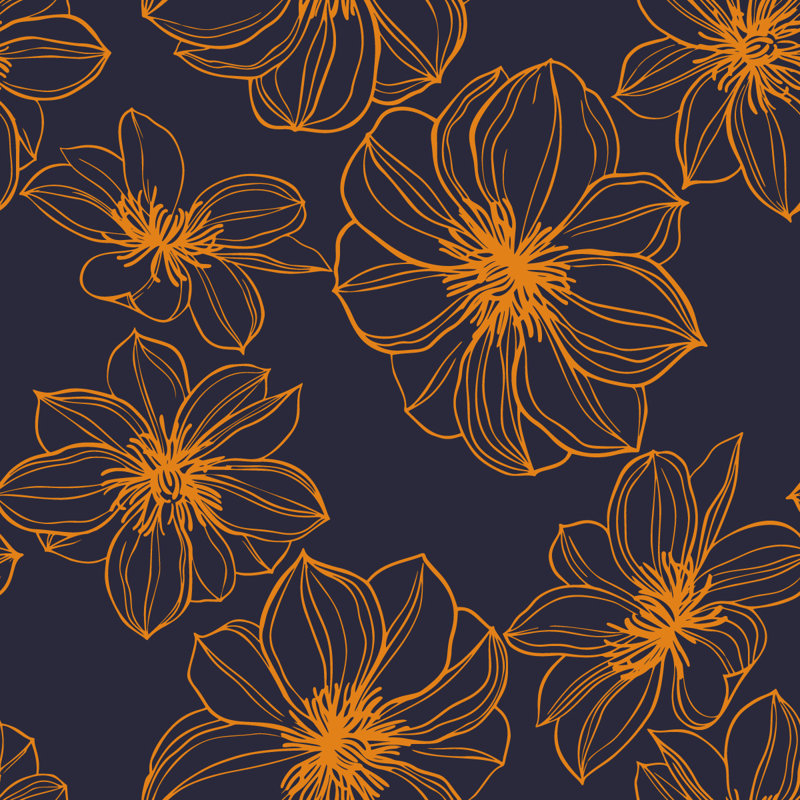 Peel & Stick Floral Tile, 2.08' W x 18.75' L