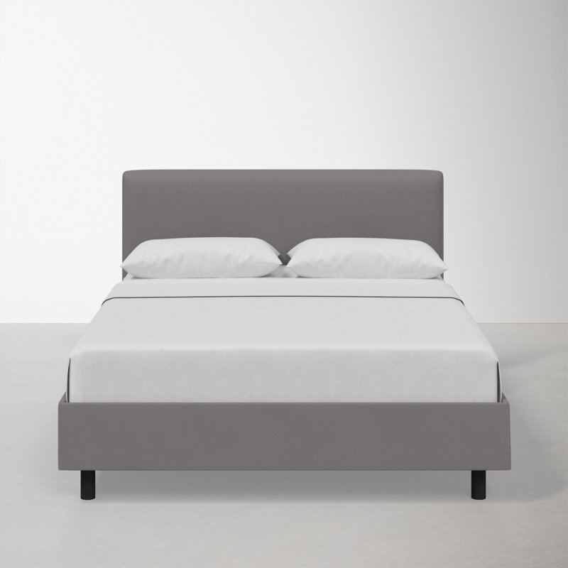 Eisley Upholstered Standard Bed, Queen, Classic Otter Performance Velvet