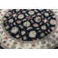 Hand-Knotted High-Quality Black Round Area Rug