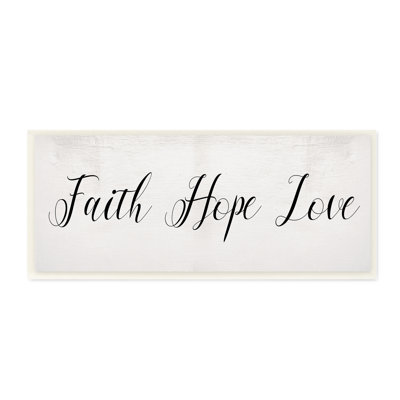 Traduction libre Faith Hope Love