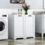 Laundry Cabinet with Tilt-Out Hamper and Adjustable Shelves, White