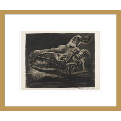 «Skull of a Goat on a Table» par Pablo Picasso, impression giclée sur cadre