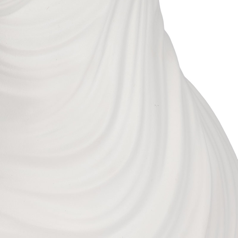 Sculpture de torse féminin abstrait en résine blanche, H 11 po x l 7 po x P 6 po
