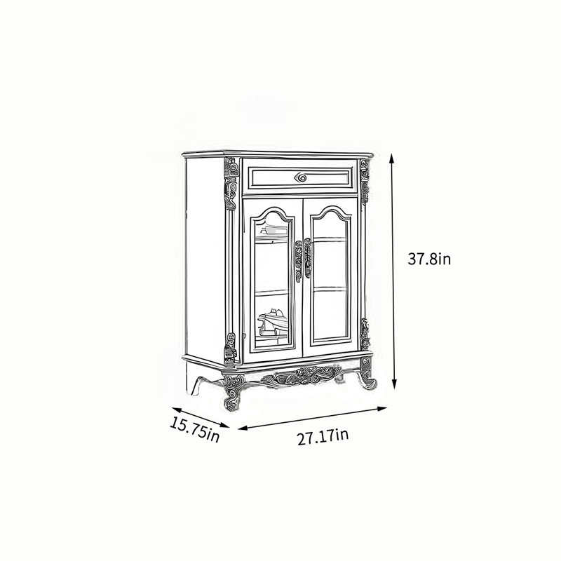 Armoire de rangement simple, Noyer