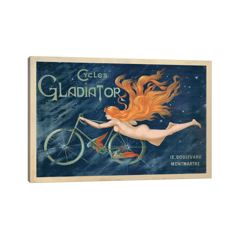 Cycles Gladiator, 1895 Ca. by Top Art Portfolio - Wrapped Canvas Painting, 152.5 cm H x 101.5 cm W