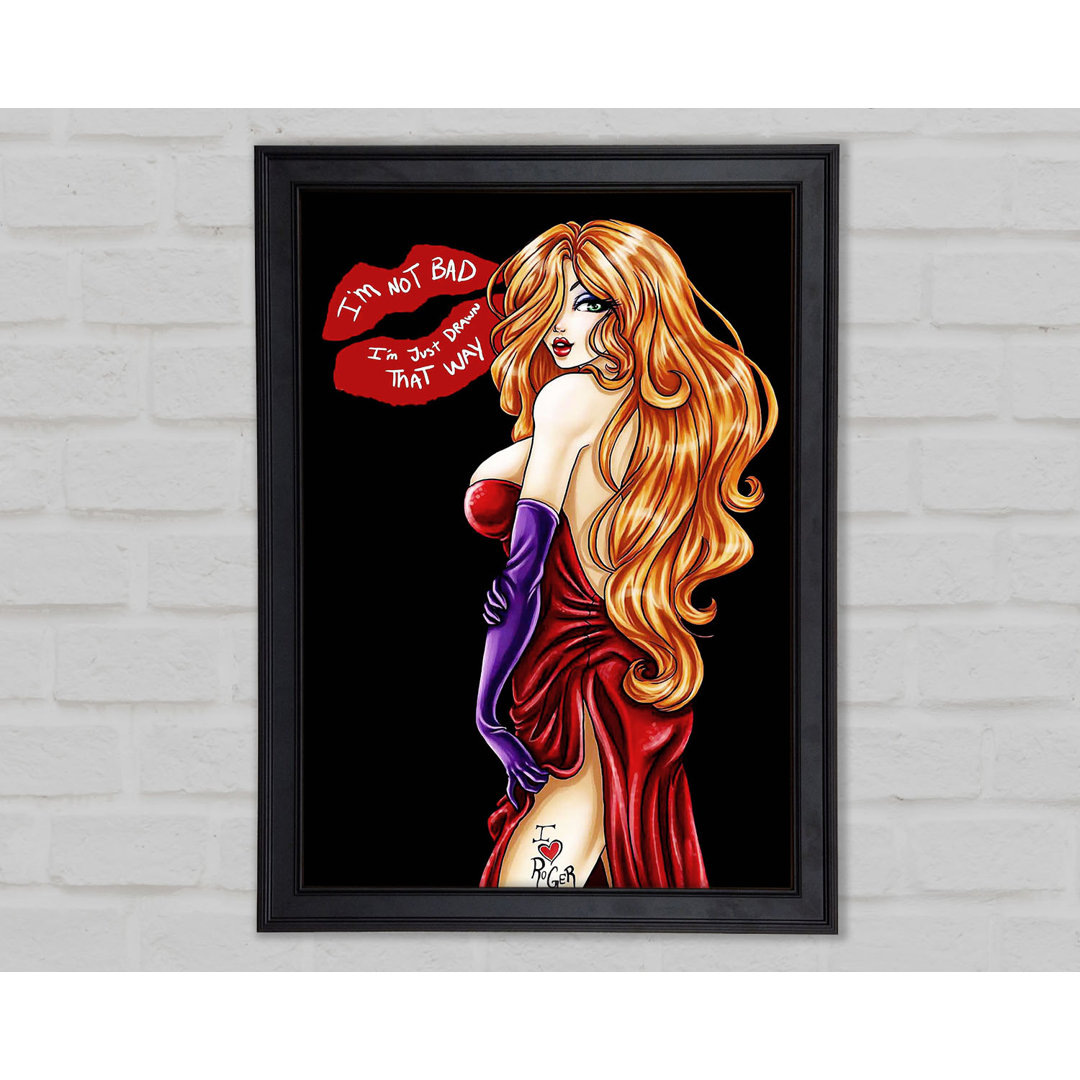 Gerahmtes Wandbild Jessica Rabbit I Love Roger