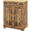 Buffet de rangement style rustique avec comptoir en bois massif. 2 tiroirs, portes, tablette réglable. Pour la cuisine, la salle à manger, le vestibule. Armoire de comptoir brune l 26,75 po x P 15,75 po.