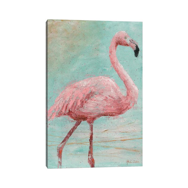Pink Flamingo I by Marie Elaine Cusson - Wrapped Canvas Print, 152.5 cm H x 101.5 cm W