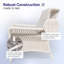 Chaise pivotante avec coussins Vaishnavi