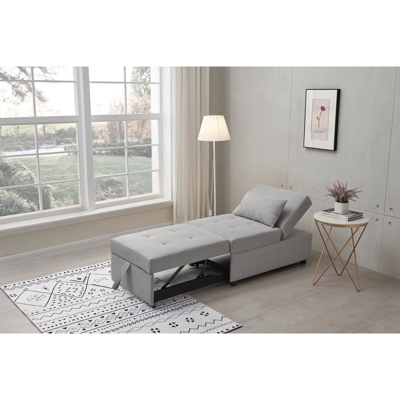 Fauteuil convertible Mykita, Mélange de coton gris