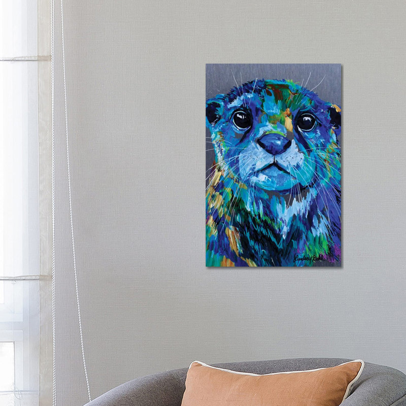 Otter by Lindsey Dahl - Painting on Canvas, 66.04 cm H x 45.72 cm W x 1.91 cm D, No Frame