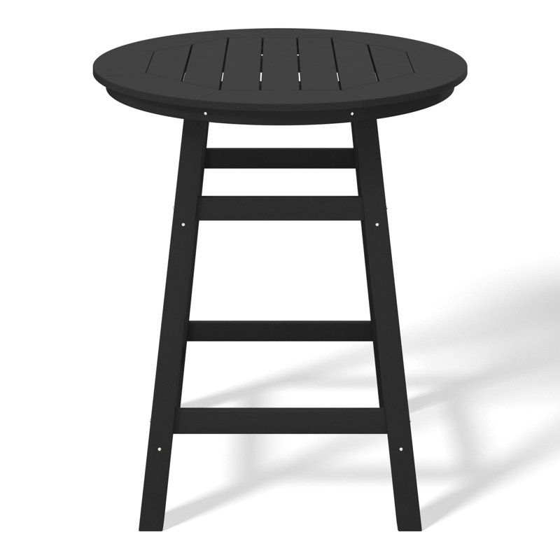Table de bar d'extérieur ronde 34,9 po Laguna, Noir