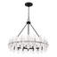 Luminaire suspendu noir mat 6 lumières Abigail