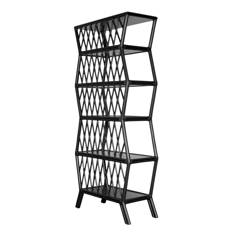 Hollywood Etagere Bookcase, Black