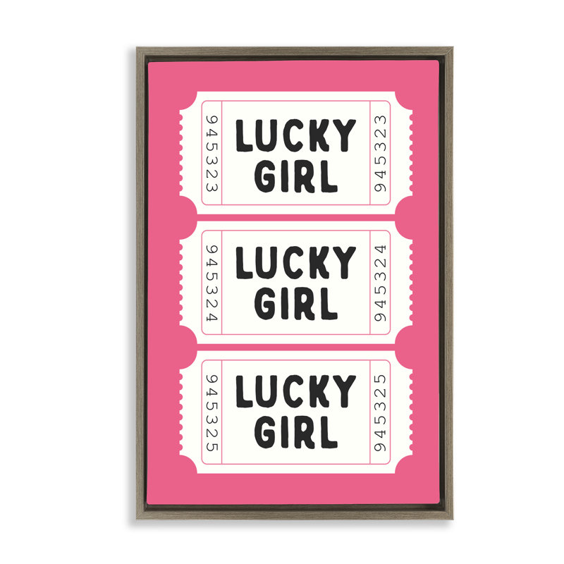 Cadre flottant Lucky Girl, Brun, H 25 po x l 17 po