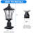 16" Solar Post Lights Outdoor, Dusk To Dawn Outdoor Post Lights With Pier Mount Base, Black Solar Lamp Posts Light Fixture, Waterproof Light Posts For Outside Yard Garden Patio, 1 Pack-163347905