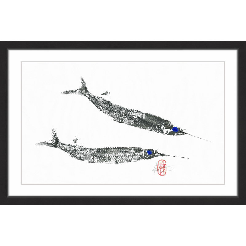 « aiguille fish », reproduction d’art encadrée, H 20 po x l 30 po x P 1,5 po