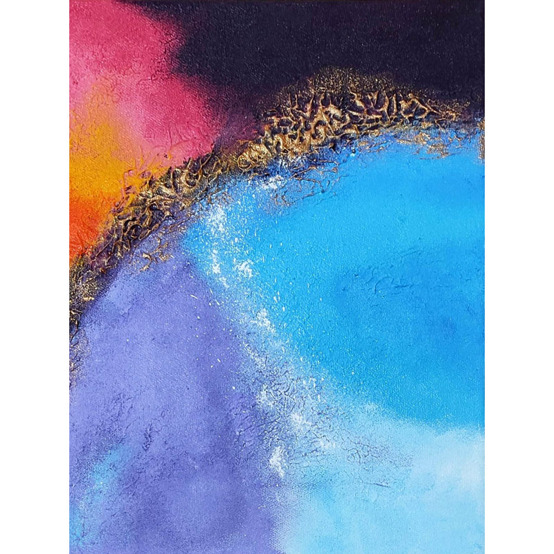 Blossom | Texture acrylique sur toile tendue | Par Shraddha Shirsat