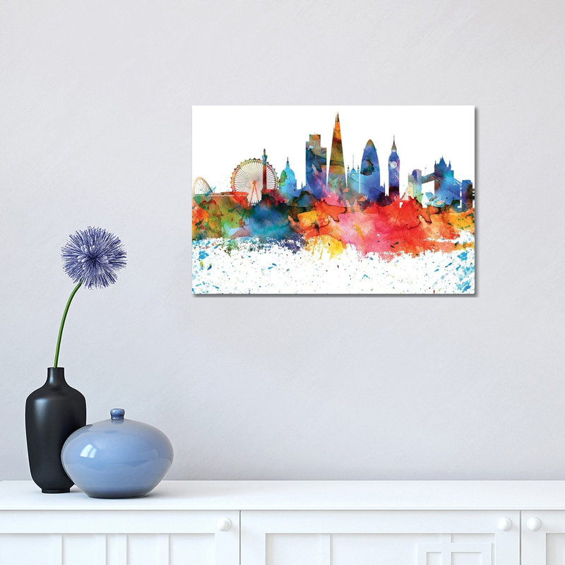 London Skyline - Wrapped Canvas Painting, 30.48 cm H x 45.72 cm W