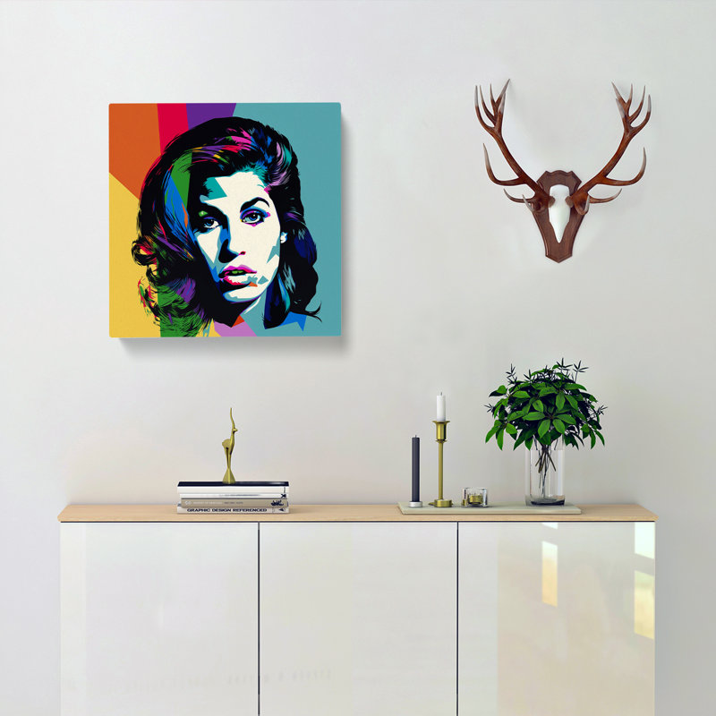 Amy Winehouse Pop Art - Wrapped Canvas, 50cm H x 50cm W x 3cm D