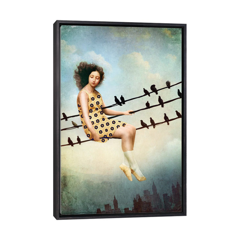 " Hang In There " by Catrin Welz-Stein, Distressed Black Framed, 48" H x 32" W x 1.5" D, No Mat