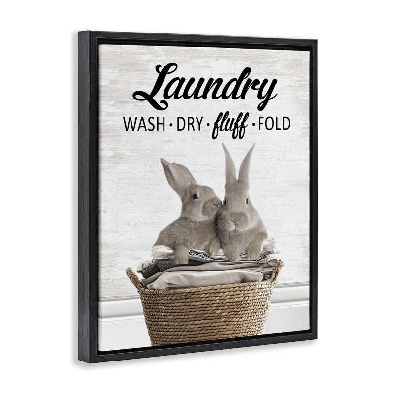 Structure flottante Bunnies & Basket, Cadre flottant noir de jais, H 21 po x l 17 po