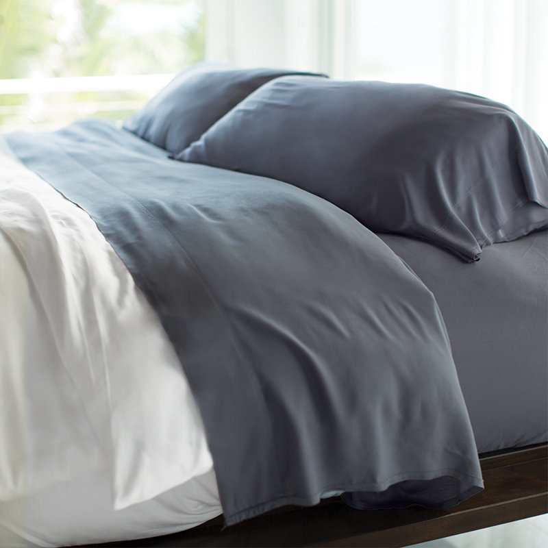 Ensemble de draps en rayonne de bambou Resort, Très grand séparé, Bleu lagune