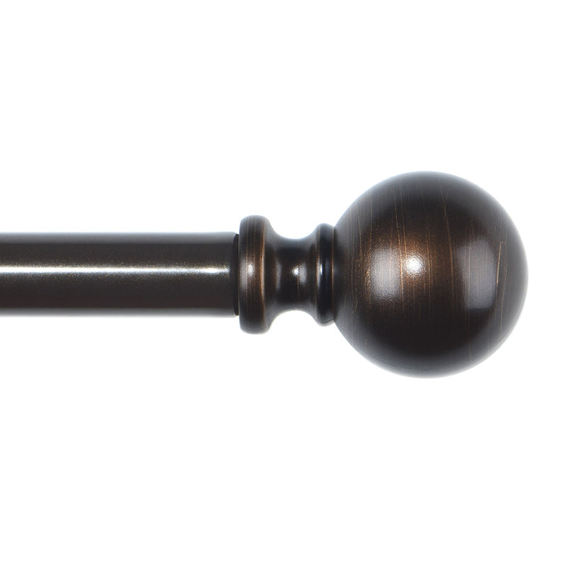 Tringle à rideaux simple réglable 1 po Domynique, 28" - 48", Bronze