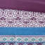 Édredon simple avec motifs Global, microfibre, 2 taies décoratives, coussins décoratifs, literie mauve global, réduction des odeurs