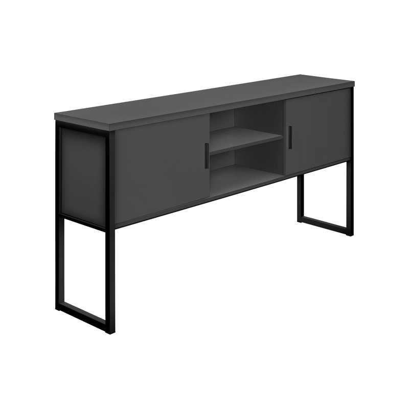 Office Hutch, Work, Storage Doors, Home Office, Commercial Grade, Laminate, Metal, Matte Black