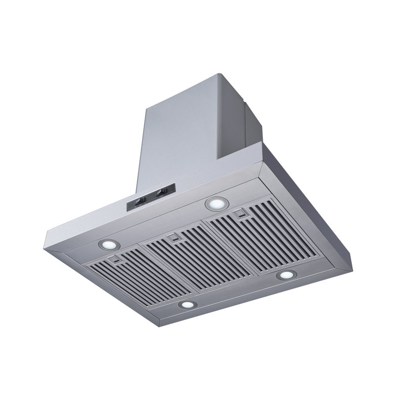 Hotte pour îlot de cuisine 36 pouces 300 CFM en acier inoxydable avec filtre inclus