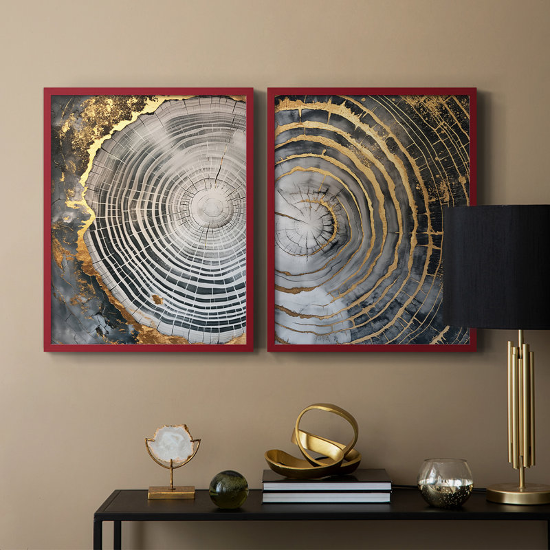 ABSTRACT Series CCL III - Reproduction encadrée de qualité supérieure - prête à être accrochée - aucun clou requis - aucun clou requis