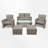 Rattan Sofa Seating Group with Cushions-161294962-182810392