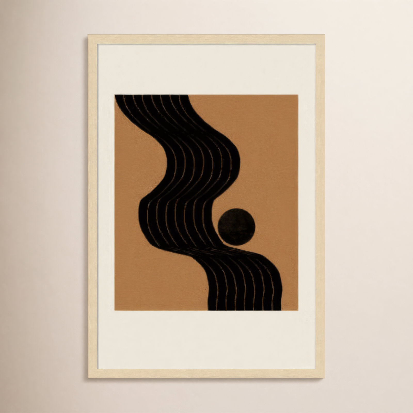 Pickensville "Composition I" Print, Brown, 33" H x 23" W