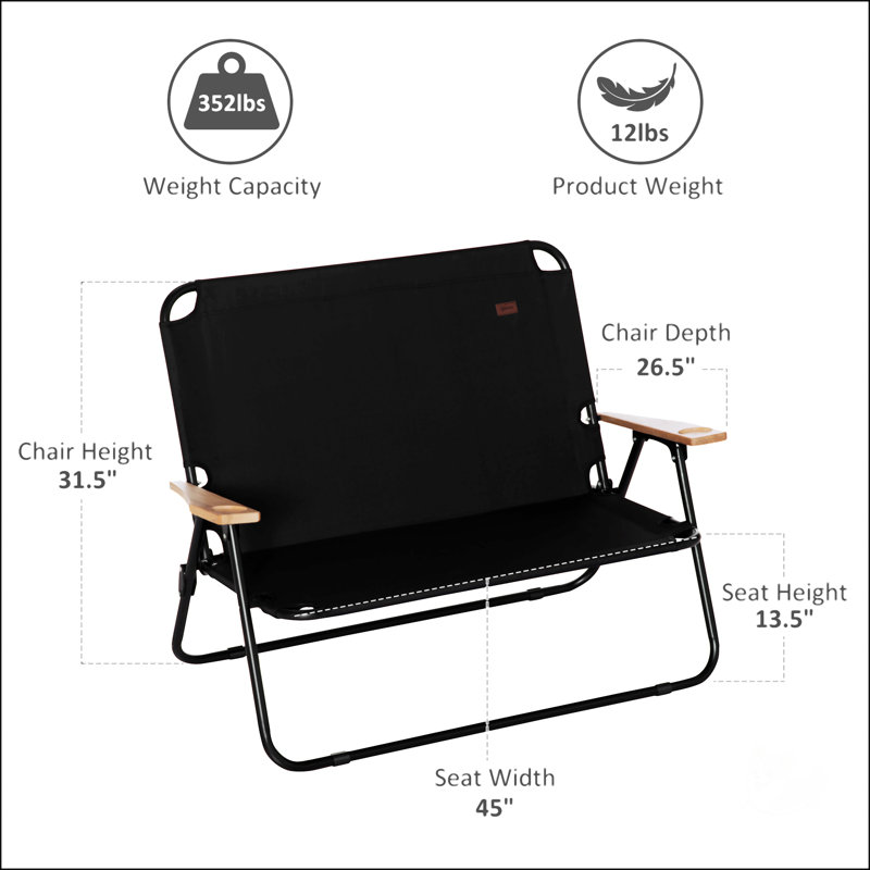 Double Folding Camping Chair