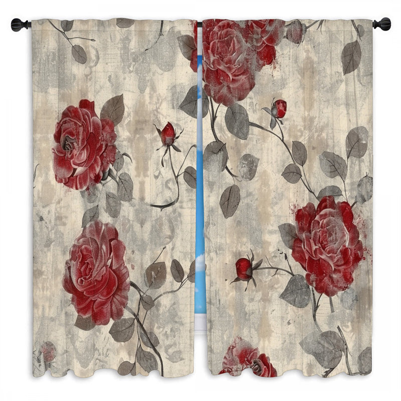 Paire de rideaux obscurcissant en polyester Roesha, L 20 po x L 61 po