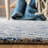 Deveraux Hand Tufted Wool/Viscose/Cotton Southwestern Rug in Ivory/Blue-883540830