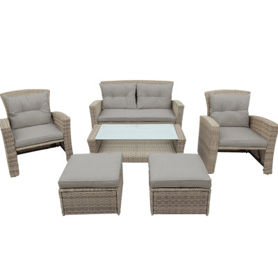105" Wide Outdoor Loveseat with Cushions by Red Barrel Studio