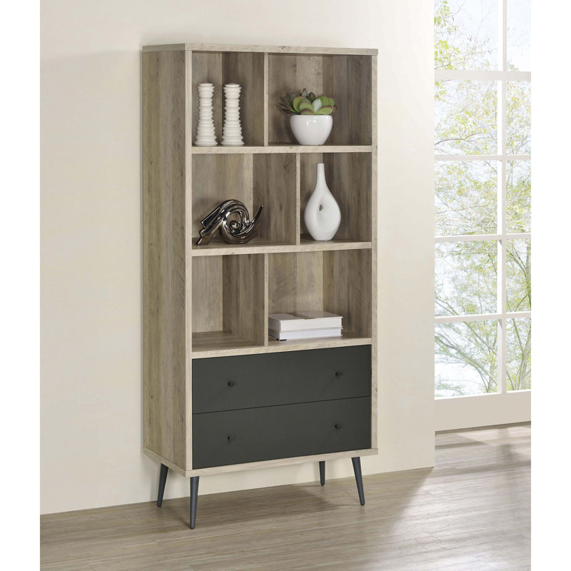 Bibliothèque à 3 tablettes avec tiroirs