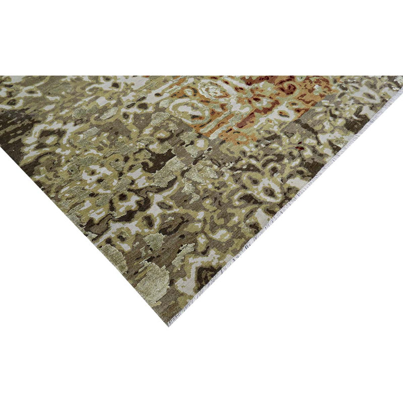 Damask Area Rug, Rectangle 9' x 12'
