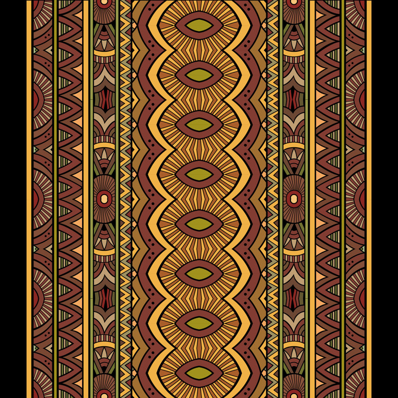 Abstract Vector Tribal by Kostenkodesign - Wrapped Canvas Print, 30cm H x 30cm W